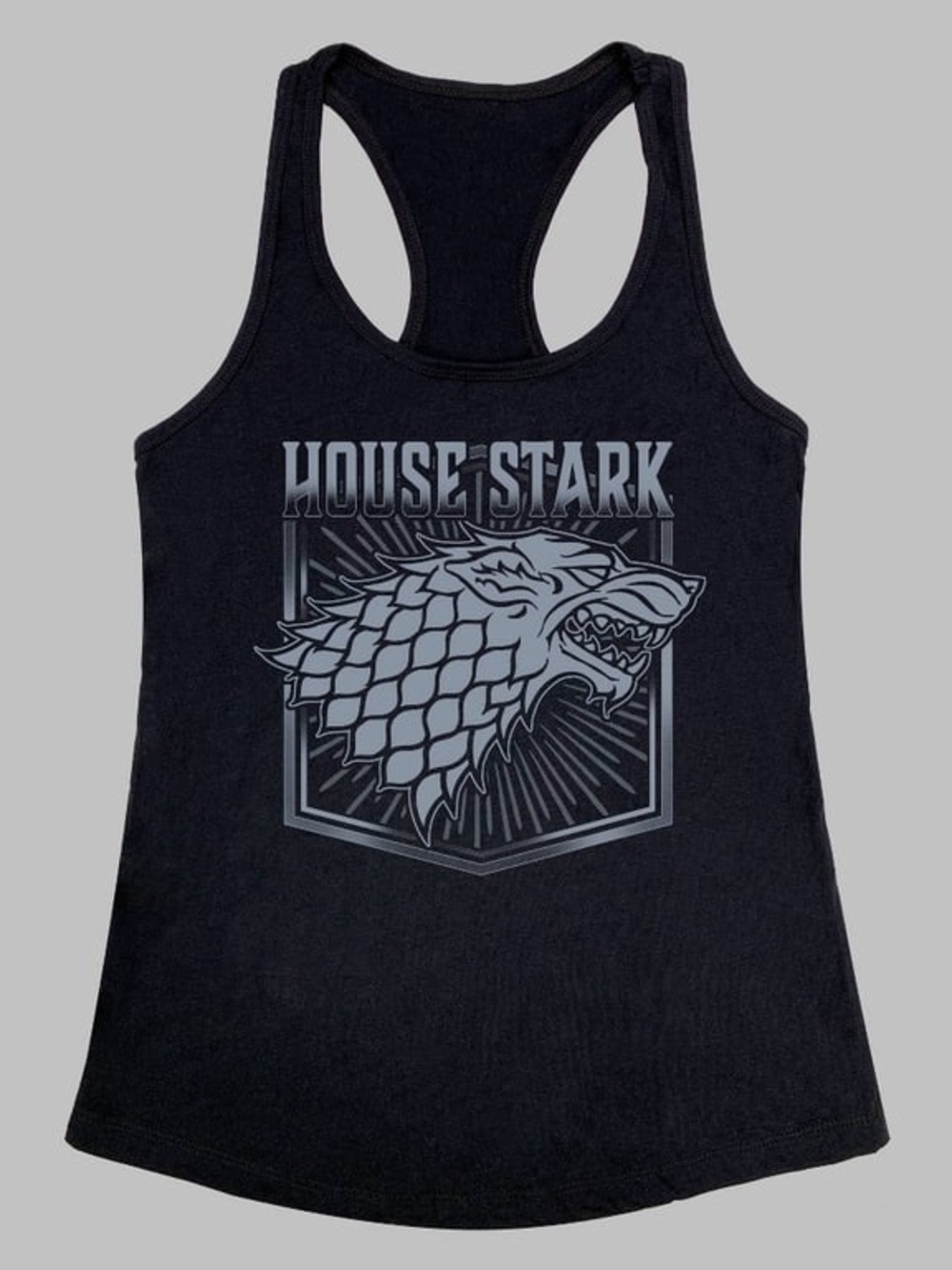 GOT House Stark Racerback Tank Top Black HBO Game of Thrones